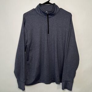 Joseph Abboud 1/4 Zip Pullover Jacket Mens Size L Large Blue Nylon Poly Blend